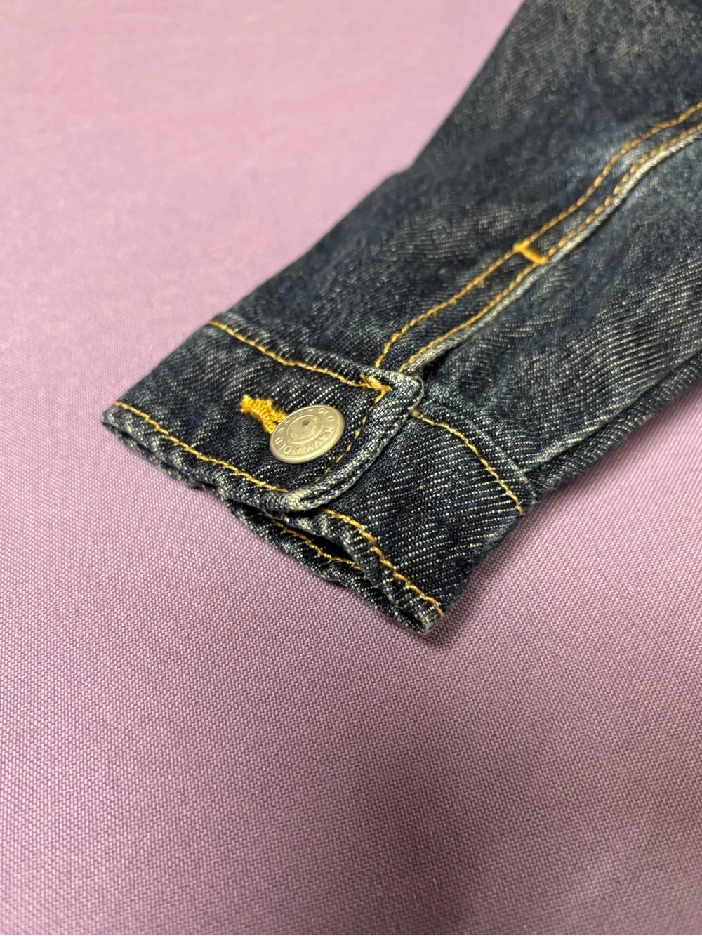 Old Navy Blue Denim Jacket with White Sherpa Collar